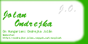 jolan ondrejka business card